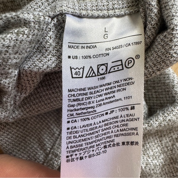 Bannana Republic Untucked Fit Gray Button Down Shirt Large - Picture 5 of 5